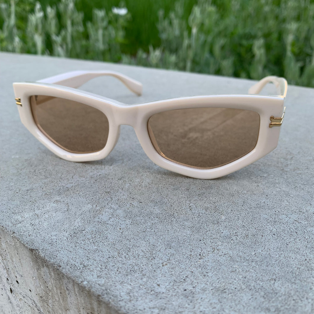 Electa Off-White Sunglasses